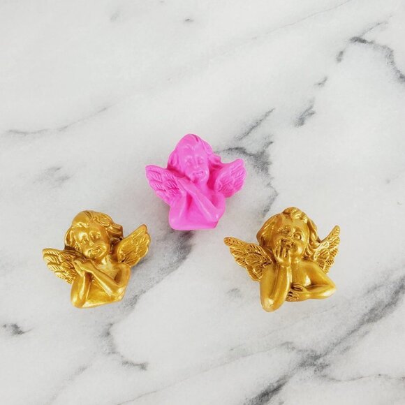 Pink Angel Cherub Shoe Charm 1 Piece - Picture 1 of 8